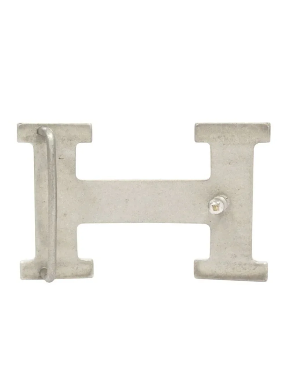 Hermes Logo Belt Buckle Silver